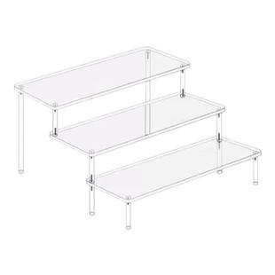 盲盒展示架手办公仔收纳桌面架泡泡玛特亚克力置物架阶梯架展示柜