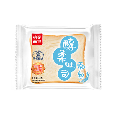 【天猫U先】桃李醇柔吐司面包40g早餐速食三明治面包片学生早餐