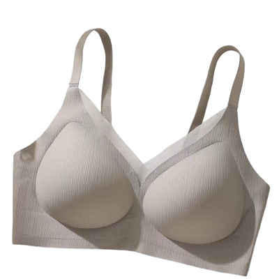 赛芬简约无钢圈乳胶无痕聚拢内衣