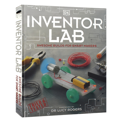 DK百科 发明家实验室 英文原版 Inventor Lab Awesome Builds for Smart Makers 儿童科技电子机械启蒙读物 STEM 实验操作指南