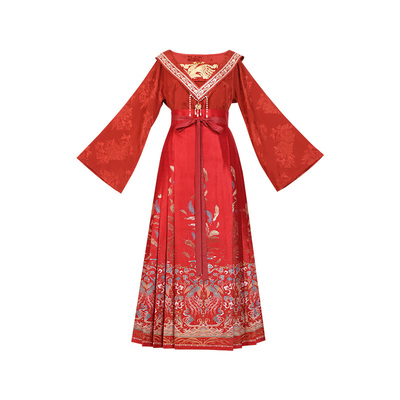 【重回汉唐嬿婉良时】新中式红色马面裙明制汉服中式婚服敬酒服