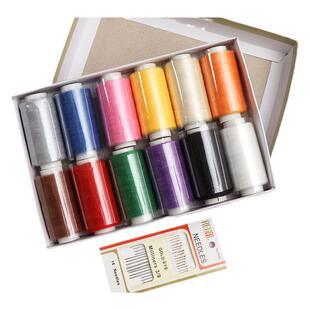 家用涤纶线手工缝衣线小卷缝纫线多色缝补衣服针线40 2细线白线团