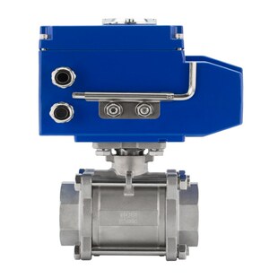 Q911F-16P电动球阀 电动不锈钢丝口扣球阀 电动三片式球阀