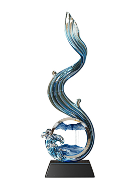 风生水起入户门摆件现代轻奢高档