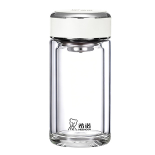 希诺正品双层玻璃杯小巧便携茶杯个人专用水杯新款外带随手杯子女