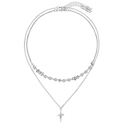 MASW麻秀原创设计双层星芒项链