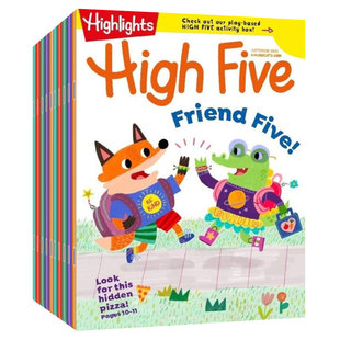 美国原版【单期/订购】Highlights High Five 2025/26年杂志订阅英文绘本杂志2-6岁儿童阅读 英语期刊2022/23/24年国外过期杂志