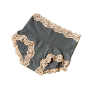 胖mm高腰收腹提臀内裤女大码蕾丝纯棉裆裤头产后底裤秋冬短裤新款