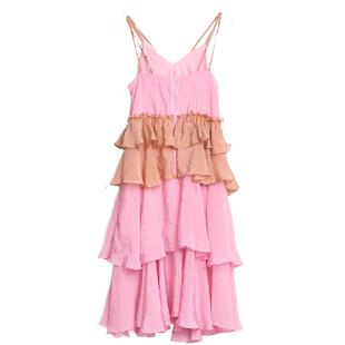 SJYP 春夏新款女士荷叶边吊带连衣裙银泰百货精品 301596