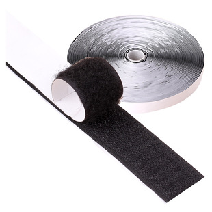 背胶魔术贴纱窗粘条带双面强力粘扣带子母扣自粘带门帘粘贴条毛刺