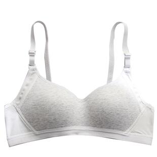 内衣少女薄款夏季无钢圈大胸显小文胸罩聚拢高中学生发育期运动超