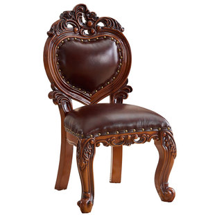 美式儿童椅客厅沙发凳带靠背矮凳复古换鞋凳雕花茶几凳欧式小椅子