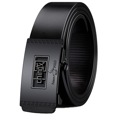 保罗皮带男真皮自动扣裤腰带潮流