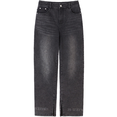 urlazh/有兰复古黑色牛仔裤