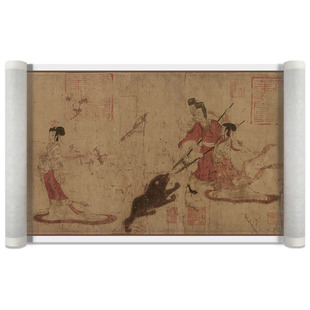 东晋 顾恺之 女史箴图名家真迹高清微喷复刻人物画卷轴装裱装饰画