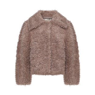 GEGINA吉吉娜短款复古毛绒外套保暖厚实高级感气质外套商场同款