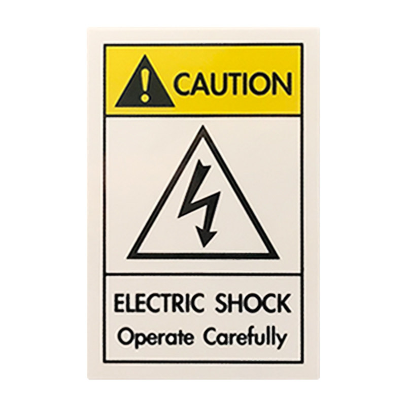 艾瑞达当心触电英文标签贴纸安全标识小心有电闪电标志 ele-m006活动价 1.9