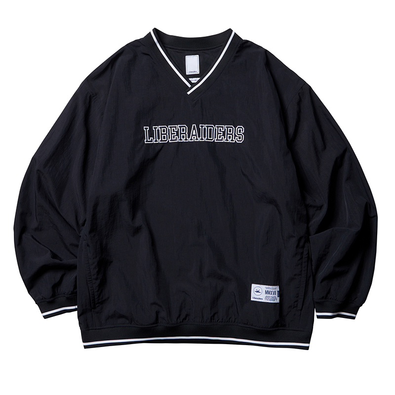 Liberaiders 复古学院风字母logo尼龙套头衫25SS