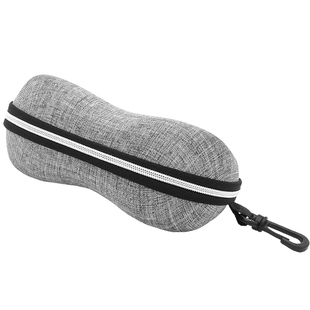 太阳眼镜盒大号抗压EVA拉链盒挂钩式复古麻布面料轻便墨镜眼镜包