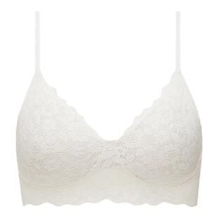 华歌尔Wacoal蕾丝猫耳杯小胸聚拢侧收内衣女无钢圈文胸WC3531