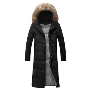 特大码男士长款羽绒服300斤加大加肥潮胖子棉服加厚过膝冬季棉袄