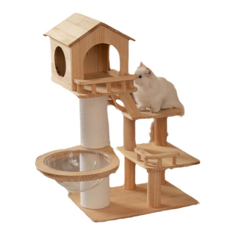 矮脚猫爬架猫房子太空舱别墅一体