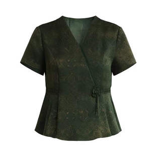 桑蚕丝香云纱t恤女款2025新款爆款女士高端品牌夏季真丝妈妈上衣