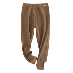 加肥加大新款胖童儿童保暖裤双层男童秋裤中大童德绒桑蚕丝羊绒裤