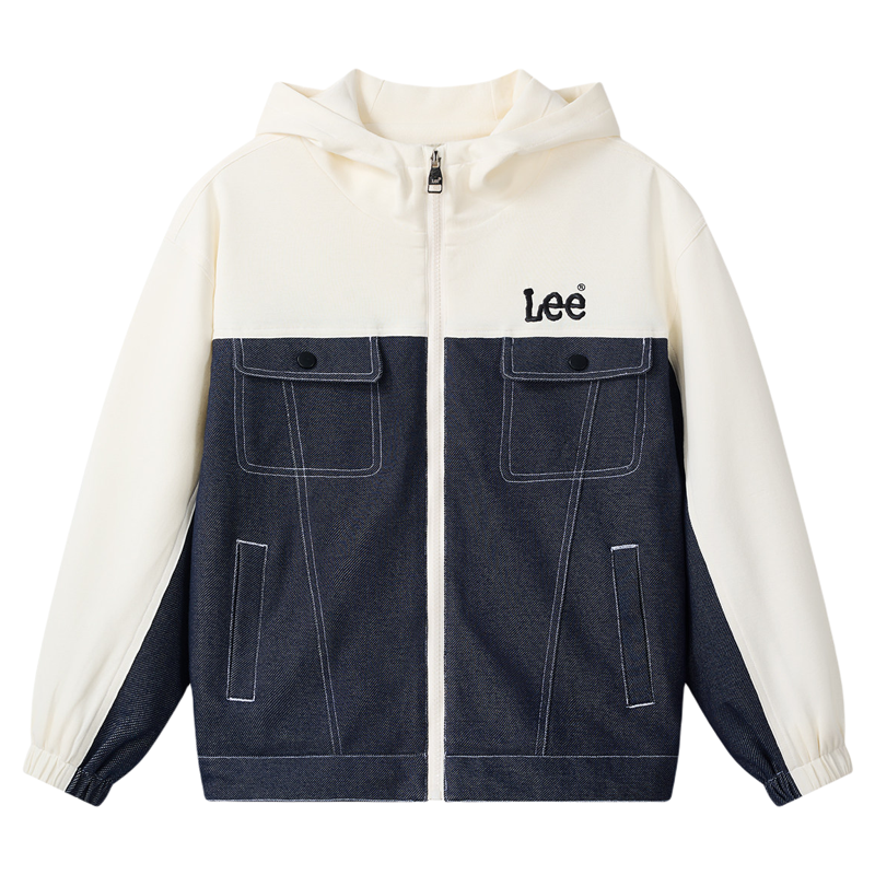Leekids中大童软牛仔连帽外套