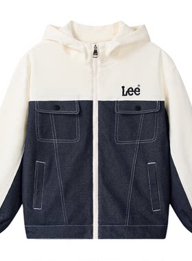 Leekids中大童软牛仔连帽外套