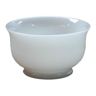 德化白瓷大压手杯璞玉冰种玉瓷主人杯茶杯中式原矿高温瓷高档个人