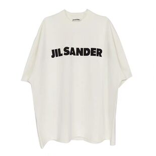 JIL极简主义风格OS版SANDER字母印花应采儿同款男女宽松圆领短袖T