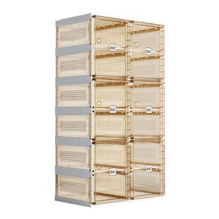 蚂蚁盒子鞋架子家用防尘收纳多层卧室内门口简易琥珀魔术折叠鞋柜