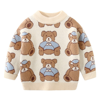 男童半高领毛衣冬季加绒保暖上衣