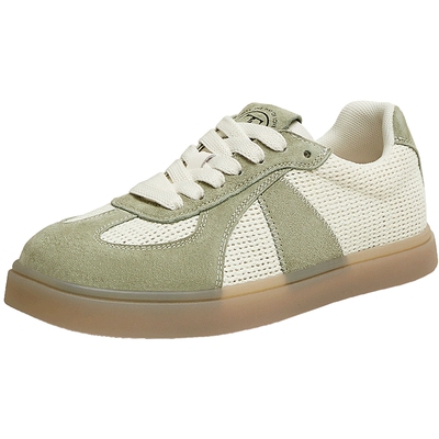 TATA他她网面德训鞋女薄款透气复古休闲板鞋女春新款SQB01BM5奥莱