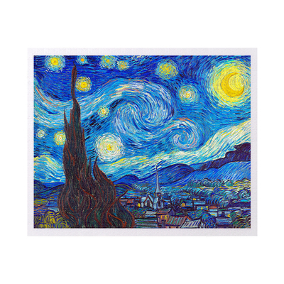 3djp名画梵谷星夜500片拼图