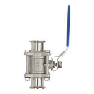 高真空球阀手动三片式不锈钢KF快装阀门16卡箍25卡扣40卡盘50管件