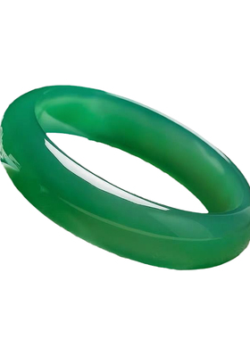 绿玉髓扁条冰透手镯绿玛瑙女士款镯子水晶饰品珠宝送女友礼物