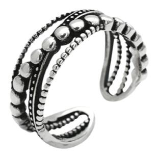 韩版多层复古开口戒指女s时尚网红冷淡风个性简约食指环潮