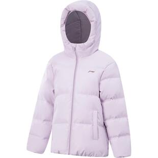 商场同款|李宁儿童短款羽绒服女大童小女孩2025新款冬季反光童装