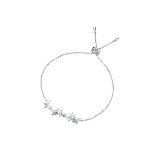 自营APM Monaco 蝴蝶手链女生可调节简约气质多层纯银首饰礼物