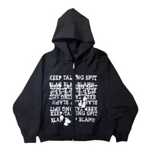 Without Me/PunkFK发泡印花复合解构帽衫外套500g重磅质感太空棉