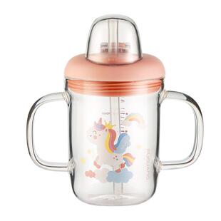 富光儿童牛奶杯吸管杯刻度杯酸奶杯婴儿喝奶粉专用燕麦杯微波加热