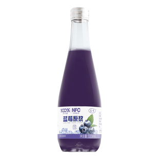 100%蓝莓原浆果汁酸甜饮品小兴安岭NFC原果生榨320ml*6精美礼盒装