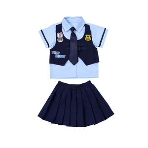 女童马甲衬衫套装夏季女孩疯狂动物城兔子警官六一儿童表演服潮