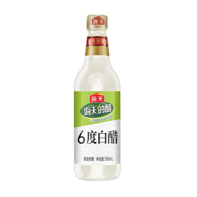 海天6度白醋500ml*2瓶装酸辣土豆丝凉拌菜果醋烹饪调味除垢尝鲜