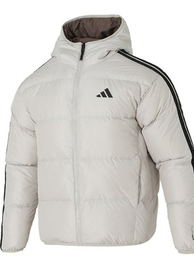 Adidas阿迪达斯男装2025冬季新款RVSB D JKT双面穿羽绒服KC2492