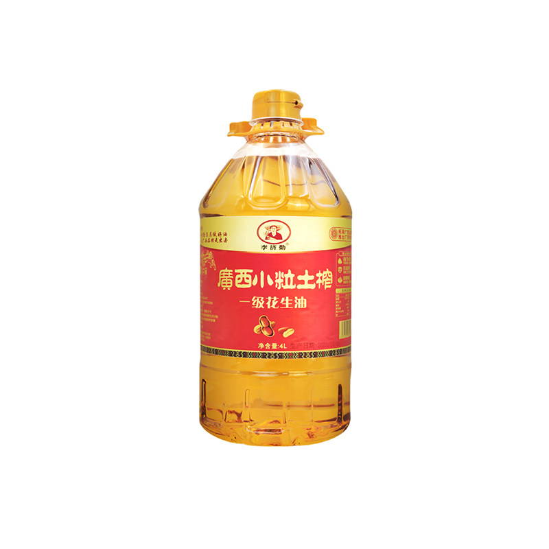 正宗小粒土榨花生油新鲜浓香炒菜食用油植物油4L一级家用花生油