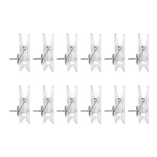 100个木质图钉夹子照片夹卡片相片夹展示墙明信片夹软木板钉留言墙公告栏装饰幼儿园教室照片墙毛毡板美工钉