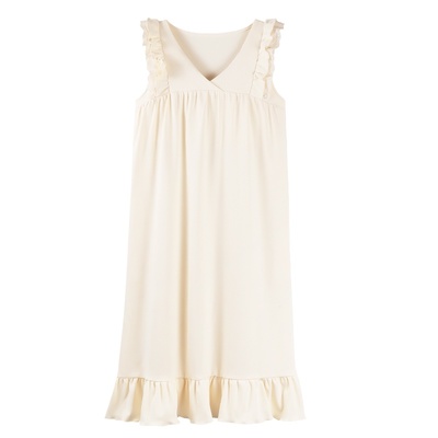 【浪莎】官方正品纯棉吊带睡裙女